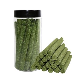 Ushopfun 20pcs Natural Timothy Hay Sticks,Guinea Pig Chinchilla Rabbits Chew Toys Small Animals Treats Bunny Toys,Timothy Grass Molar Sticks Good for Pets Rats Bunny Teeth Health