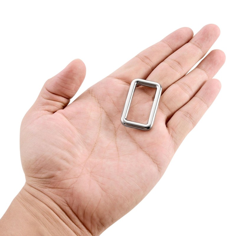 sourcing map Metal Rectangle Ring Buckles 31x15mm for Bags Belts