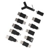 12Pcs USB2.0 Adapter 3.5mm 2 in 1 Audio Adapter Converter