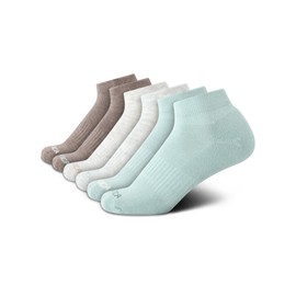 Nautica Womens Quarter Socks – 6 Pack Cushioned Moisture Wicking Breathable Womens Crew Socks for Running and Workouts, Size 4-10, Green Assorted