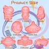 Crethinkaty Space Cookie Cutter-8 Plastic Cookie Stamp-Space Cartoon Fun Cookie