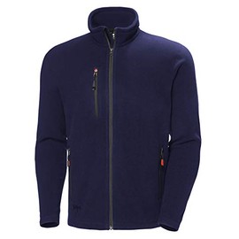 Helly-Hansen Oxford Full Zip Fleece Jackets for Men Featuring Double-Layer Collar and Handwarmer Pockets with Brushed Lining, Navy - Small
