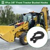 X AUTOHAUX Tractor Bucket Hooks 3/8" Front Tractor Accessories Bucket