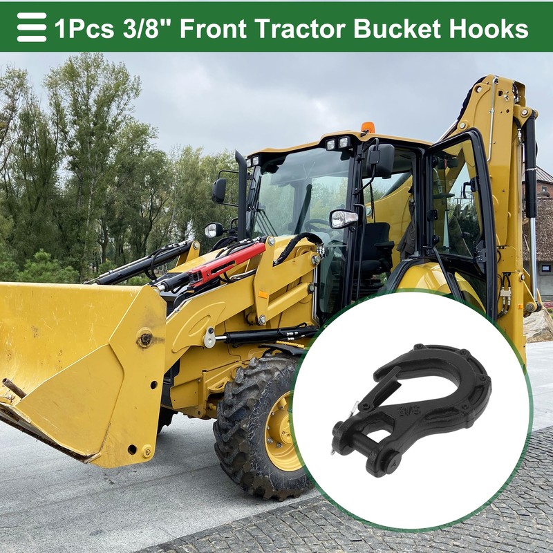 X AUTOHAUX Tractor Bucket Hooks 3/8" Front Tractor Accessories Bucket