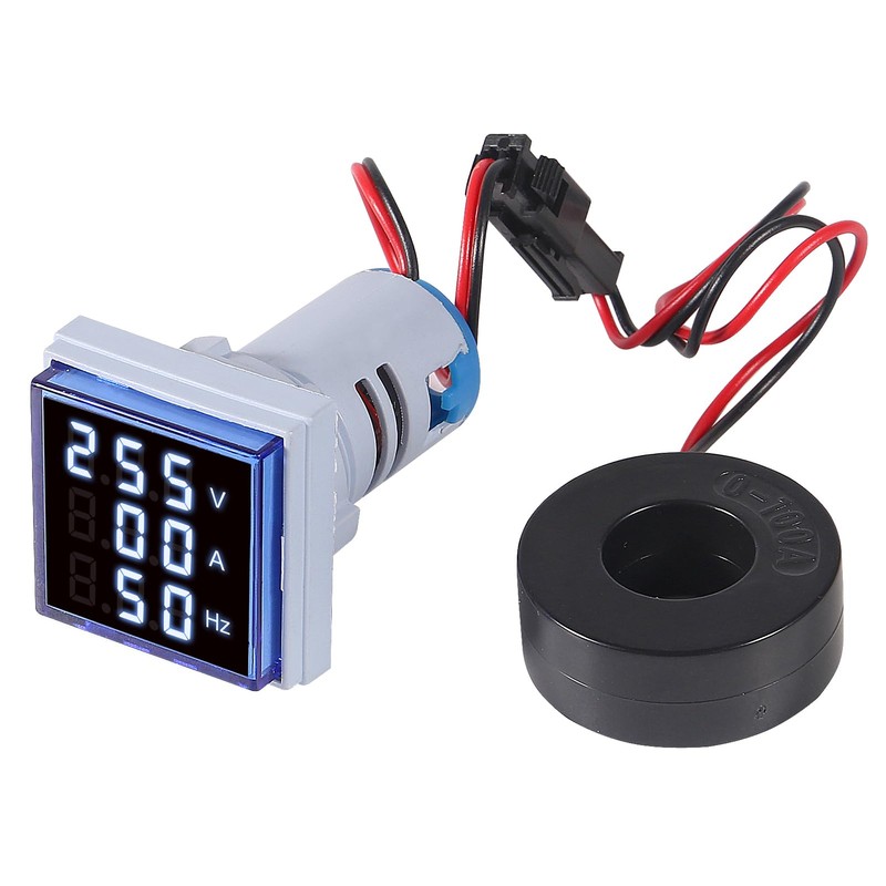 XIITIA 3pcs 3 in 1 60-500V 0-100A AC Digital Ammeter