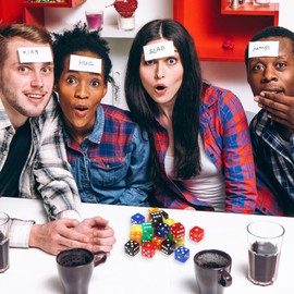 Seenelling 36 Piece 19 mm Casino Style Craps Dice Sets Acrylic and Translucent D6 Dice, Square W/Rounded Edge for Casino, Craps, Table Games and Board Games (Fashion Color)