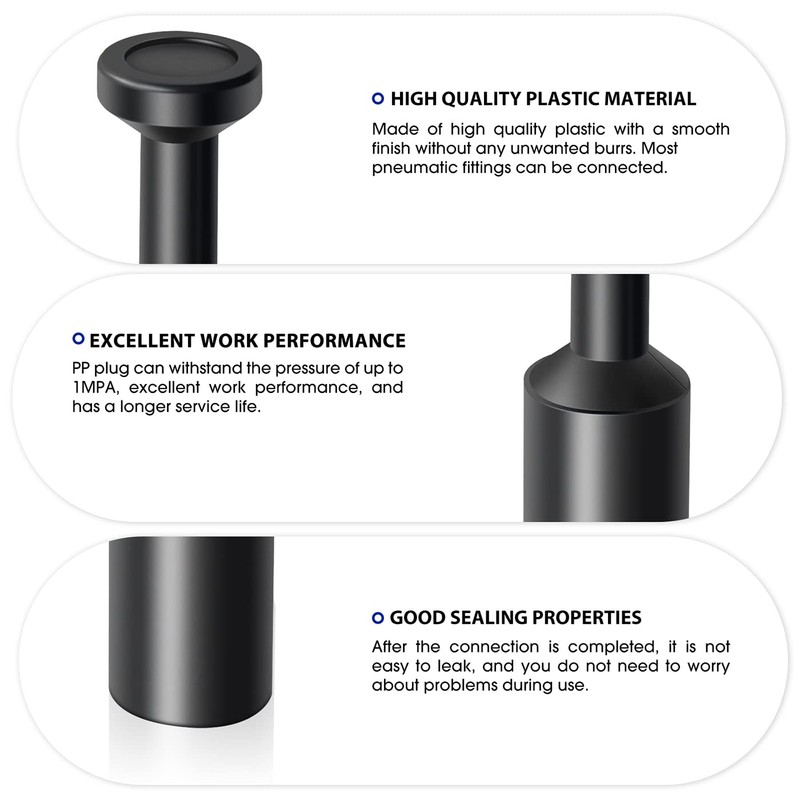ERGAOBOY AD Push to Connect Plug Fittings, Pneumatic Air Plug