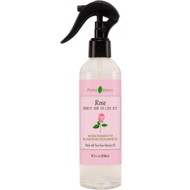 Rose Linen and Room Spray – Natural Pillow Mist with Pure Essential Oil, Calming Floral Home Fragrance, Rose Water Spray, Bathroom Freshener, Fabric and Air Spray – 8.5 fl oz