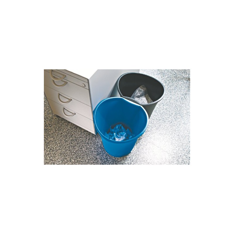Esselte 18 Litre Waste Bin with Handle, Plastic, Basko Range,