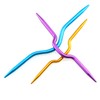 Tegg Knitting Accessories 9PCS Aluminum Cranked Cable Needles U-Cable Stitch