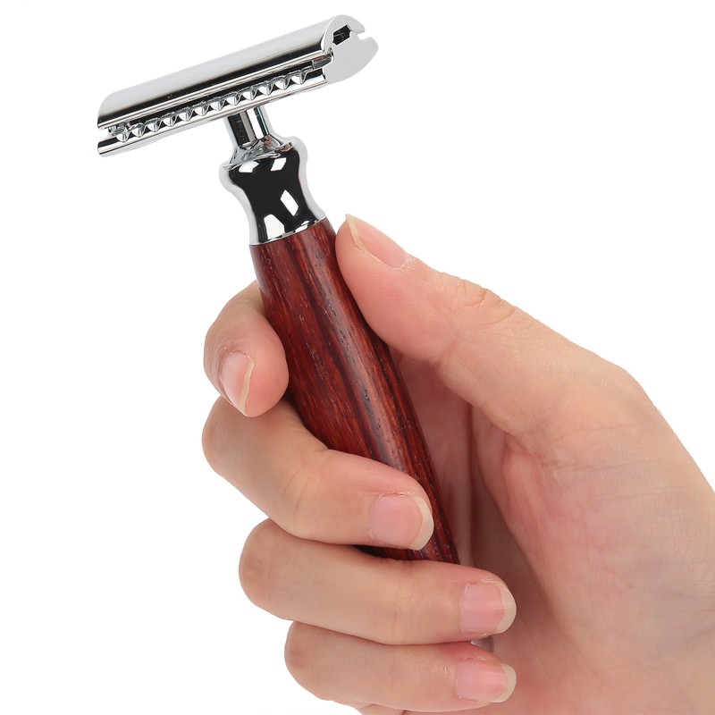 Wooden Handle Razor Manual Safety Shaving Knife Hair Remover Tool