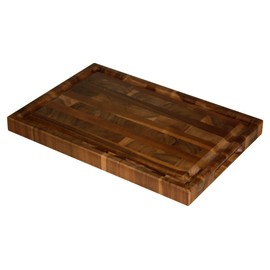 Mountain Woods Brown Extra Large Organic End-Grain Hardwood Acacia Cutting Board with Juice groove | Butcher Block | Kitchen Chopping Board | Carving Board - 16" x 11" x 1.25"