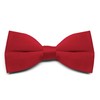 tiemart Men's Pre-Tied Clip-On Bow Tie (Festive Red)