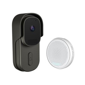Splenssy 1080P Video Doorbell Wireless Smart Doorbell Camera with Chime Tuya APP 2.4GHz WiFi IP65 Waterproof Remote Visual Call 2-Way Audio Infrared Night Viewing for Home Office Villas Hotels