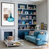 Qufute Mid-Century Modern Plug in Pendant Light Fixture,Blue Glass Pendant
