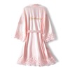 Women's Silky Bride Bridesmaid Robes Satin Kimono Bridal Party Bathrobe