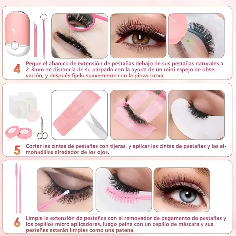 Kit Profesional de Extensiones de Pestañas con Maniquí de Práctica