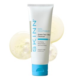Skin Daily Morning Face Wash Green Tea + Mint Cleanser 4 oz - Gentle exfoliating facial for all skin types Made with antioxidants and botanical oils and salicylic acid AM Facewash / 스킨 데일리 모닝 페이스 워시 녹차 + 민트 클렌저 4온스 - 모든 피부 타입을 위한 순한 각질 제거 페이셜 항산화 및 식물성 오일과 살리실산으로 제조됨 AM Facewash