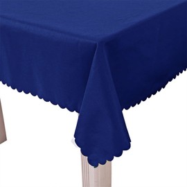 HappyHome Fabric Tablecloth, Solid Color, 53.1 x 70.9 inches (135 x 180 cm), Simple Design, Washable