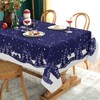 Yrendenge Christmas Tablecloth Blue White Tablecloth Washable Outdoor Tablecloth Rectangular