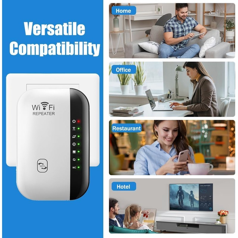 WLAN Repeater, Extender, WLAN Amplifier 2.4 GHz, WPS Function, One