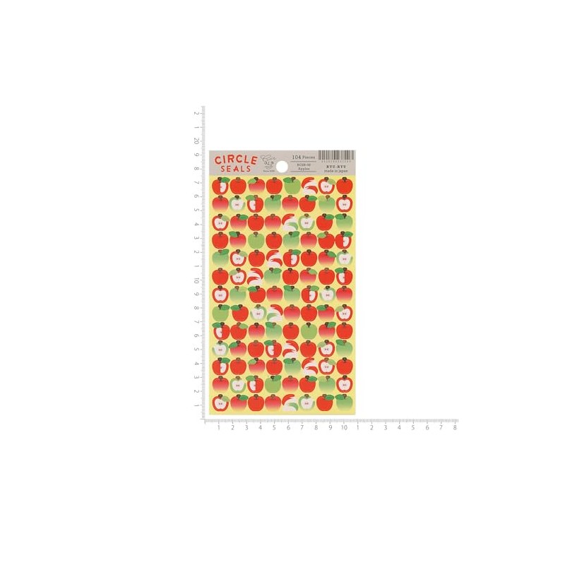 Circle Seal Basic Sticker [apple] RCSB-08