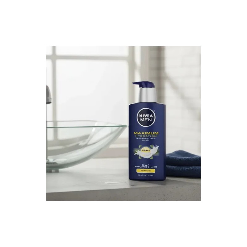 Loción Corporal Nivea Men Maximum Hydratation Botella 500