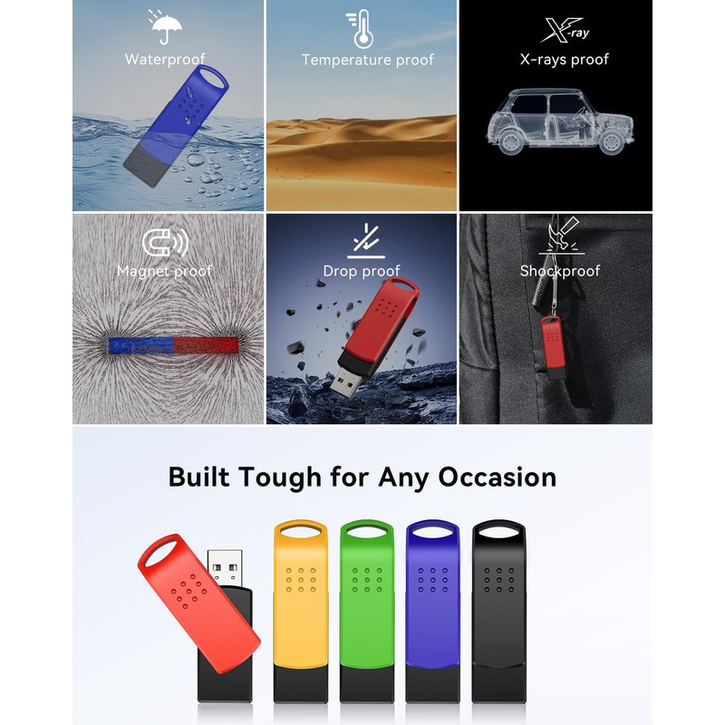 KEXIN USB Stick 128 GB Pack of 5 128 GB