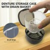 Denture Case Partial Cups for Soaking Dentures No-Leak Container Retainer