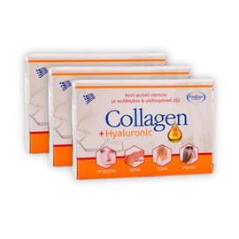 Natural Soap Collagen and Hyaluronic Acid - Set of 3 x 100 g - Made in Greece