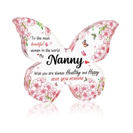 Nanny Gifts for Nanny Gifts for Grandma Mothers Day Gifts for Nanny Valentine Gift Mother Birthday Acrylic Butterfly Butterfly-Shaped Acrylic Plaque Nanny Valentine Gift Nanny Love Sign
