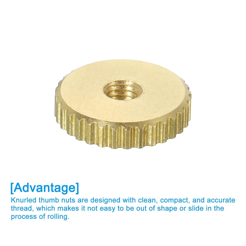 sourcing map Knurled Thumb Nuts, 8Pcs M3 x D11mm x