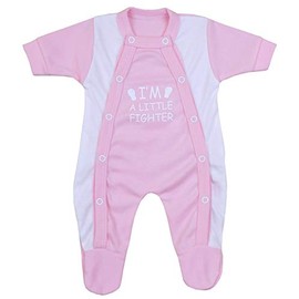 BabyPrem Premature Baby Sleepsuit Little Fighter Clothes 1 - 7.5lb PINK PREM 3