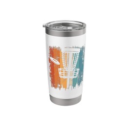Disc Golf Clothing for Men Retro Vintage Frisbee Stainless Steel Insulated Tumbler