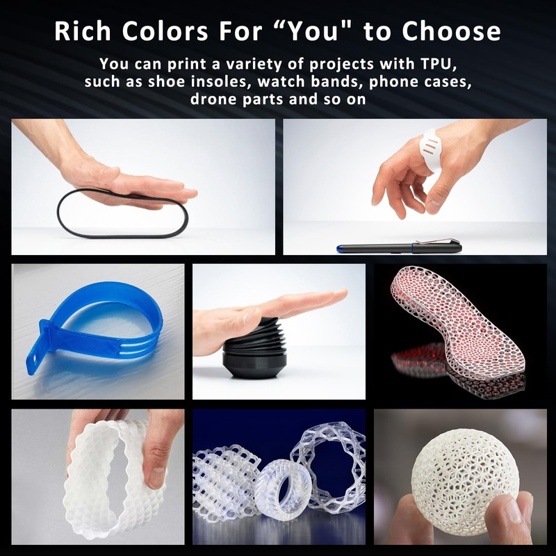 XZN XZN TPU Filament 1.75mm 95A Soft Flexible 3D Printer