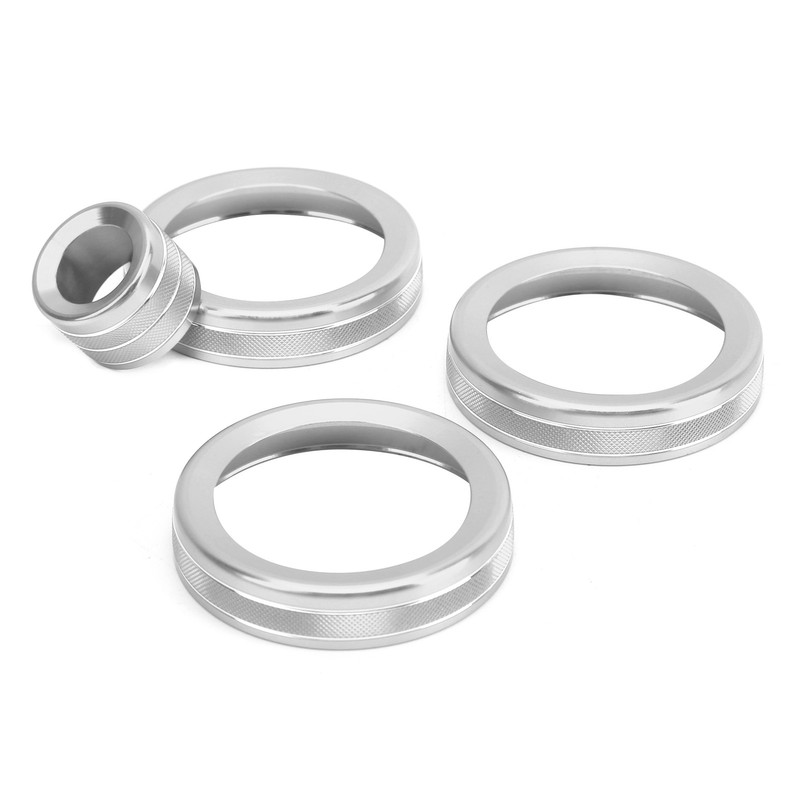 4Pcs A/C Knob Ring Trim Volume Adjuster Decor Fit for