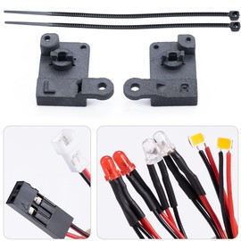 RCLIONS RC Car 6LEDs Headlights Taillight Front Rear Lamp White&Red Light Kit for 1/18 TRX4M K10 Upgrades Parts