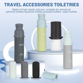 Mrsdry Fundas para Botellas de Viaje, A Prueba de Fugas, Contenedor de Tamaño de Viaje Fundas de Silicona para Artículos de Tocador, Cerraduras Anti-F