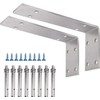 YUMORE Stainless Steel L Bracket, 10x6x2 in Shelf Brackets Heavy