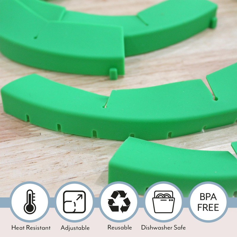 Cornucopia Brands Silicone Pie Crust Shields (2-Pack), Adjustable Pie Protectors,