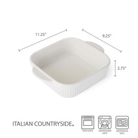 Mikasa Italian Countryside Square Casserole Baker, 9 Inch