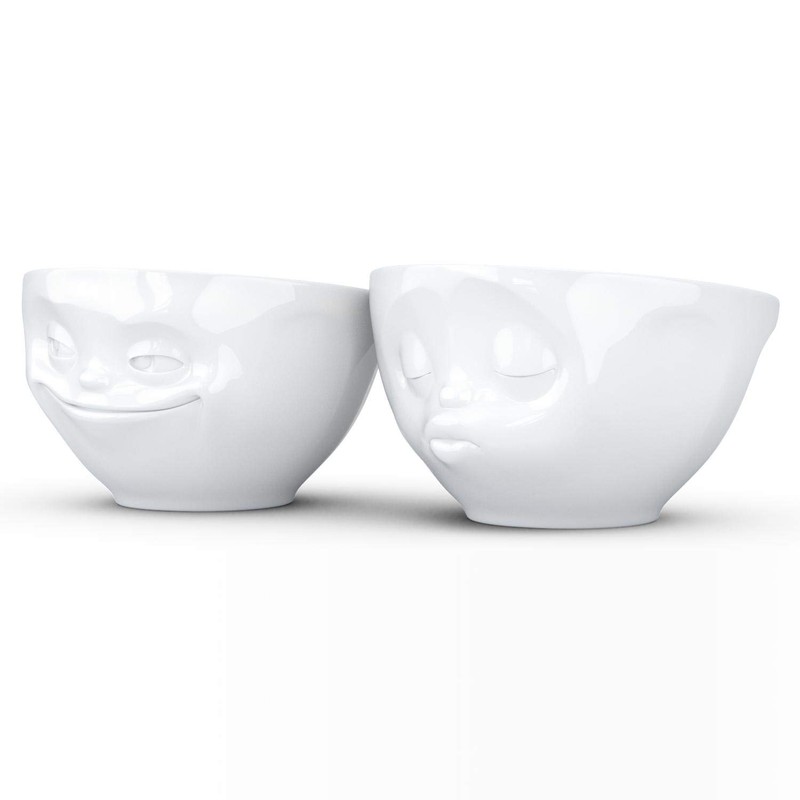 Medium bowls, dip bowls, set of 4 grinding, kissing mouth,
