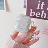 MINSCOSE Compatible with AirPods 1&2 Clear Case,Cute Pretty Flower Pattern