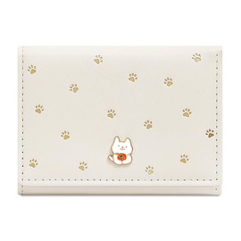 MOMOJULI Cute Tri-Folded Wallet Flowers PU Leather Aesthetic Wallet Fashion Purse with Cash Pocket Card Slot Holder ID Window for Teenage Ladies Women