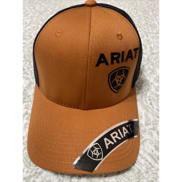 Ariat Mens B-Fit Shield Logo Mesh Back Snapback Cap Hat
