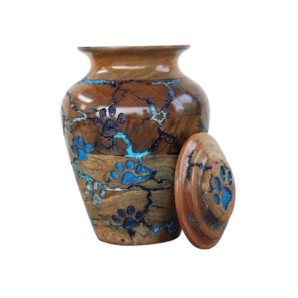 Medium Size Lightning Strike Wooden Pet Urns for Dogs Ashes,