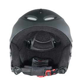 'RUEGER Ski/Snowboard Helmet RW 640 Matt Black with 2 Stereo Speakers for Lead MP3 Music, Latest CE Prfung EN1078 for your safety, black, XS