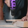 Purple 12V Cordless Drill,Electric Power Driver Kit,3/8-Inch Keyless Chuck, Variable