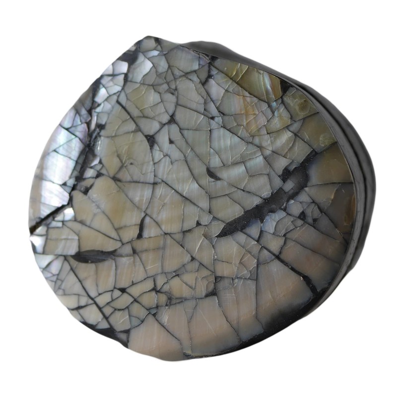 ART-CRAFT Small Shell Box White Ring Box with Lid Ring