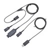 daily headset Y-Splitter Adapter Y-Training Cable with Mic Switch Compatible